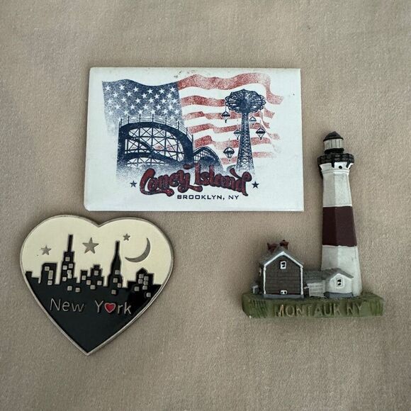Lot of 3 magnets from NY - Picture 1 of 2